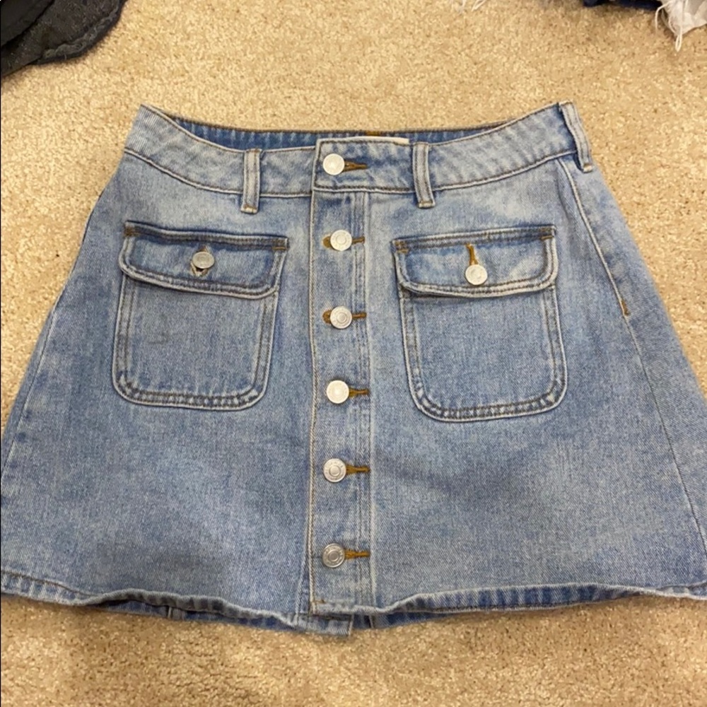 Button up jean skirt